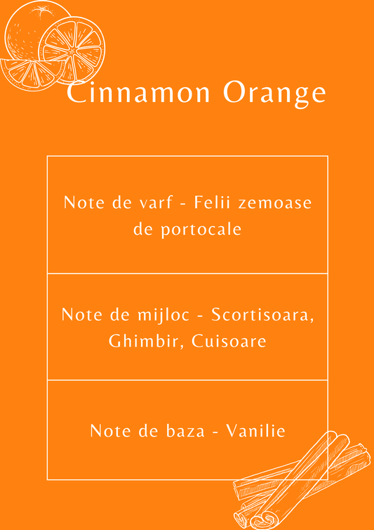 ulei parfumat lumanari ceara de soia parfumant portocala scortisoara