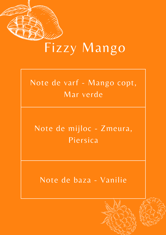 Ulei parfumat mango efervescent pentru lumanari si sapunuri, cu note fructate de vara – mango, piersica si zmeura. ceara soia ceara
