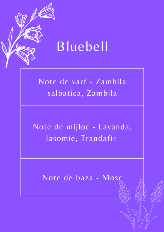 zambila salbatica bluebell parfum ulei parfumat primavara ceara de soia parfum lumanari