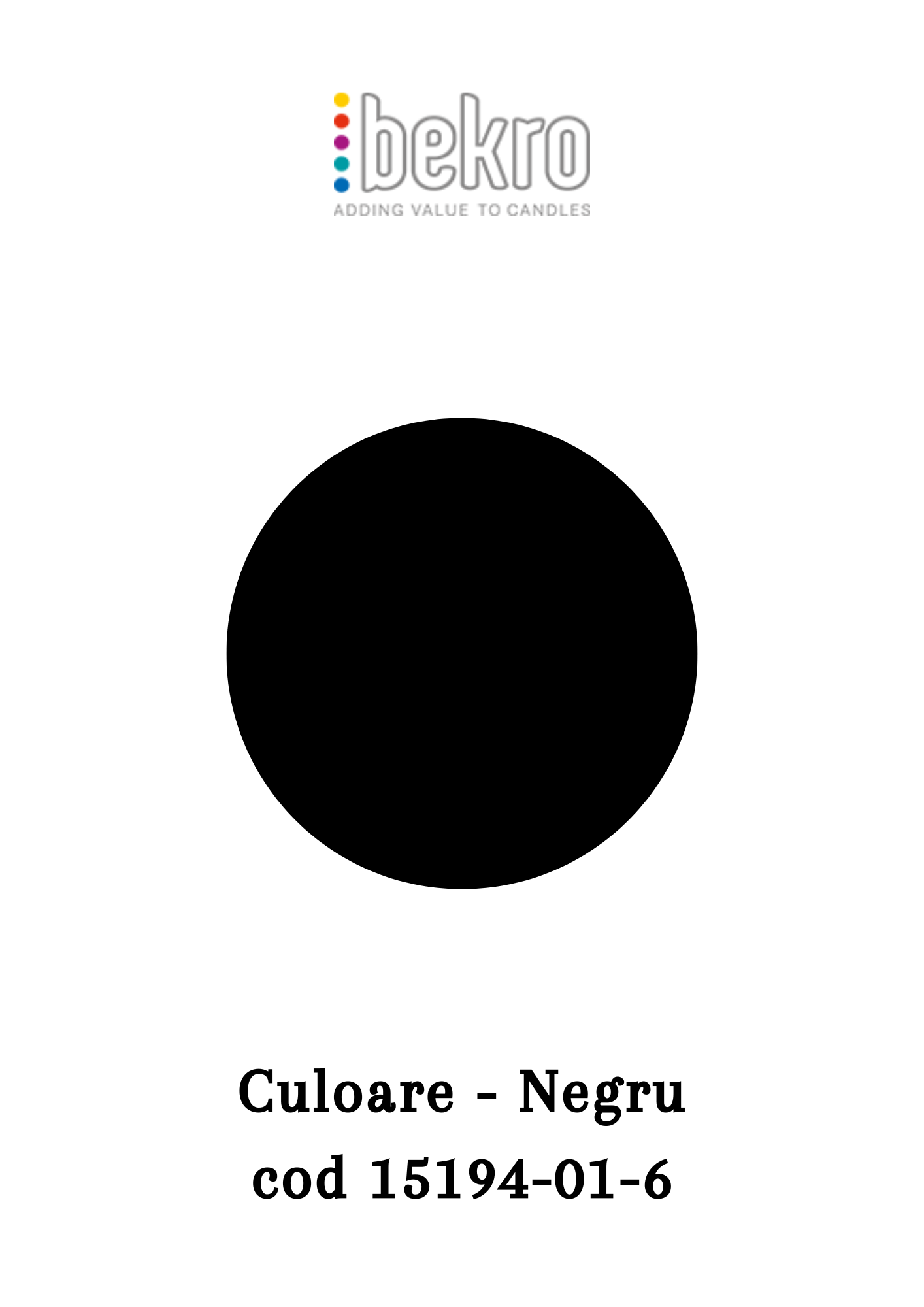 culori lumanari Bekro Negru cod 15194-01-6