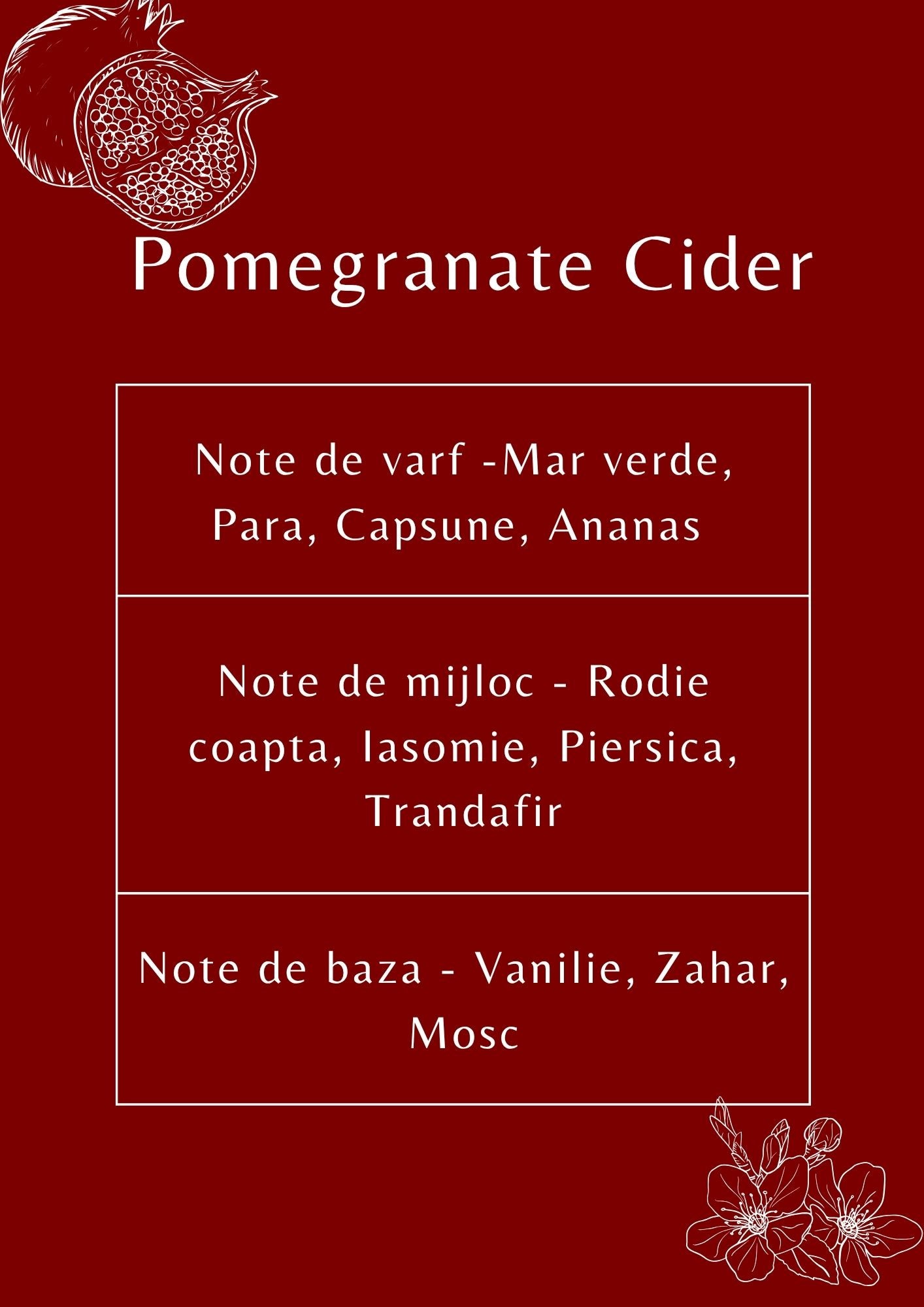 Pomegranate cider lumanari parfumate ulei parfumat parfumant ceara soia supply lab