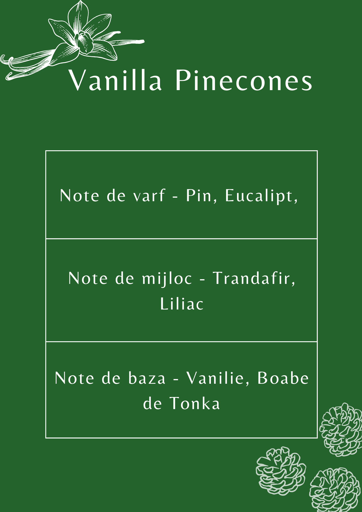 Vanilla Pinecones ulei parfumat lumanari ceara de soia parfumant